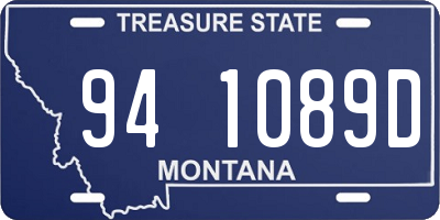 MT license plate 941089D