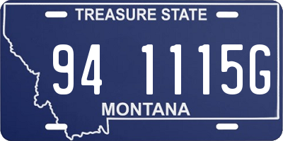 MT license plate 941115G