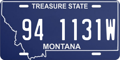 MT license plate 941131W