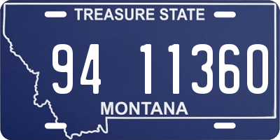 MT license plate 941136O