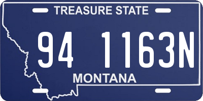 MT license plate 941163N