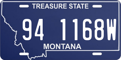 MT license plate 941168W