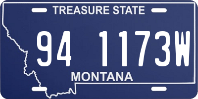 MT license plate 941173W