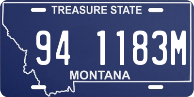 MT license plate 941183M