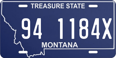 MT license plate 941184X