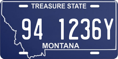 MT license plate 941236Y