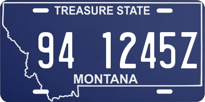 MT license plate 941245Z