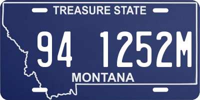 MT license plate 941252M