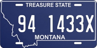MT license plate 941433X