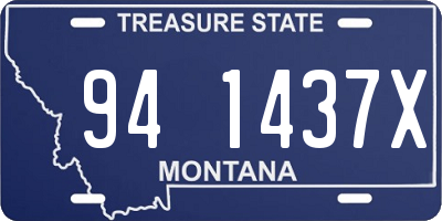 MT license plate 941437X