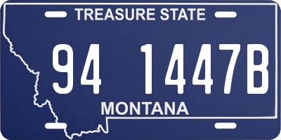 MT license plate 941447B