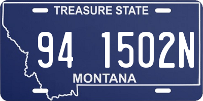 MT license plate 941502N