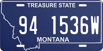 MT license plate 941536W