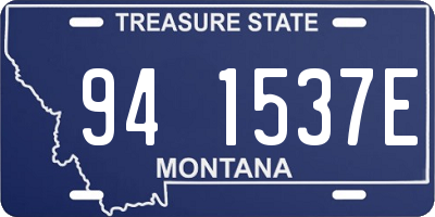 MT license plate 941537E