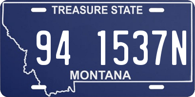 MT license plate 941537N