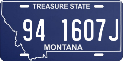 MT license plate 941607J