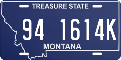 MT license plate 941614K
