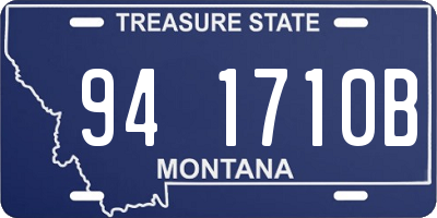 MT license plate 941710B