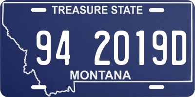 MT license plate 942019D