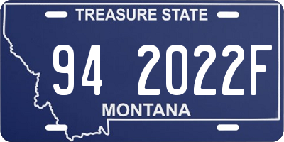 MT license plate 942022F