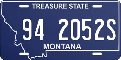 MT license plate 942052S