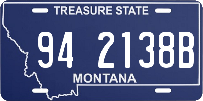 MT license plate 942138B