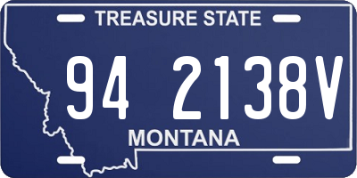 MT license plate 942138V