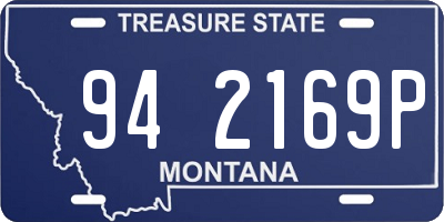 MT license plate 942169P