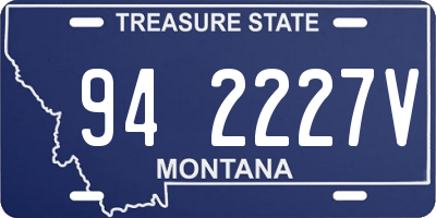 MT license plate 942227V