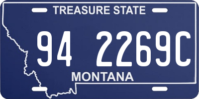 MT license plate 942269C