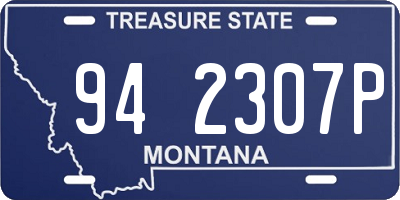 MT license plate 942307P