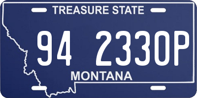 MT license plate 942330P