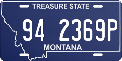 MT license plate 942369P