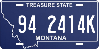 MT license plate 942414K