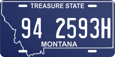 MT license plate 942593H
