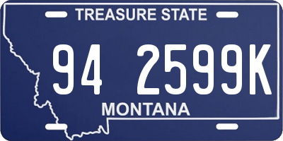 MT license plate 942599K