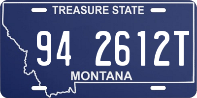 MT license plate 942612T