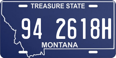 MT license plate 942618H