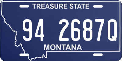 MT license plate 942687Q