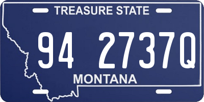 MT license plate 942737Q