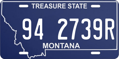MT license plate 942739R