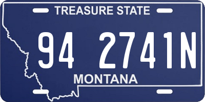 MT license plate 942741N