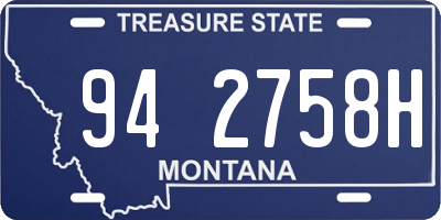 MT license plate 942758H