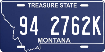 MT license plate 942762K