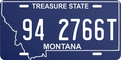 MT license plate 942766T