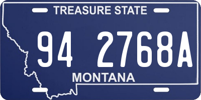 MT license plate 942768A
