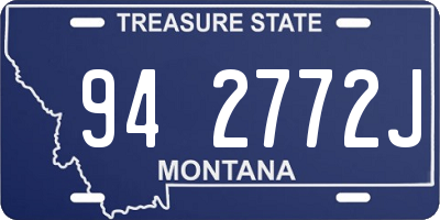 MT license plate 942772J