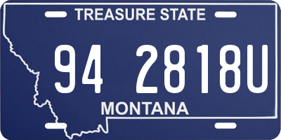 MT license plate 942818U