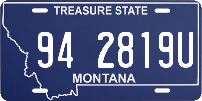 MT license plate 942819U