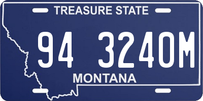 MT license plate 943240M